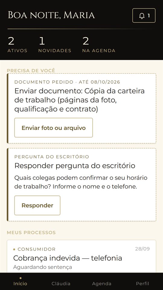 Tela de entrada do app com CPF e senha